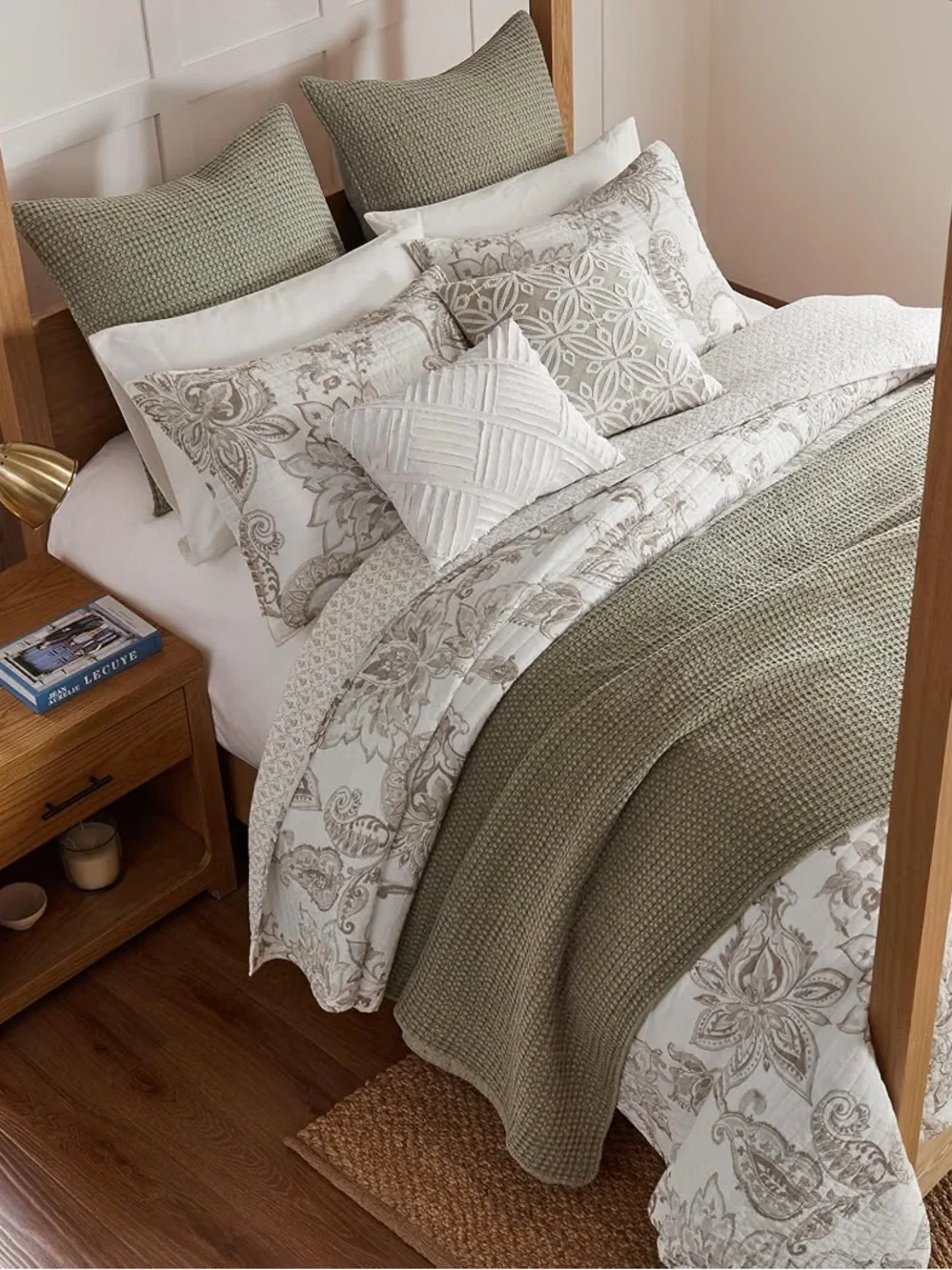 Levtex Home Mills Waffle Taupe Queen Bedspread Set 3 Pc 106x106